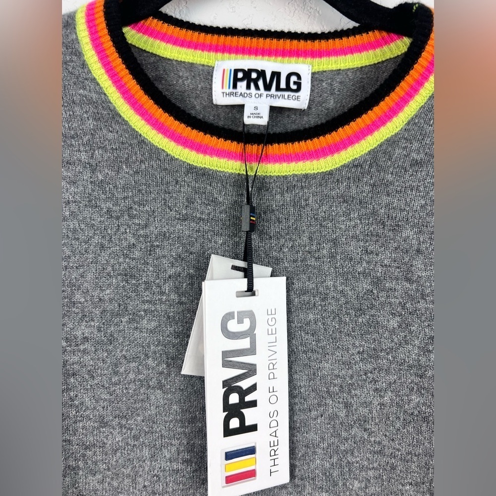 NWT: PRVLG Elbow Cutout Cashmere Sweater - Picture 3 of 10
